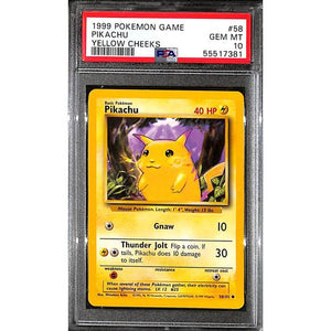 PSA10 - 1999 Pokemon - Pikachu 58/102 Yellow Cheeks - TCGroupAU