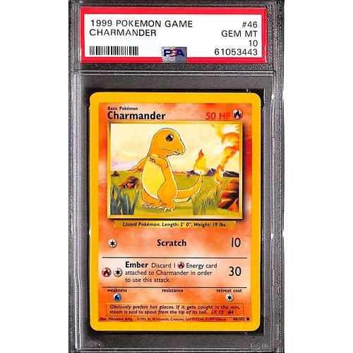 PSA10 - 1999 Pokemon - Charmander 46/102 - TCGroupAU