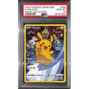 PSA10 - 2020 Pokemon - FA/ Pikachu SWSH020 - Figure Collection Graded Card