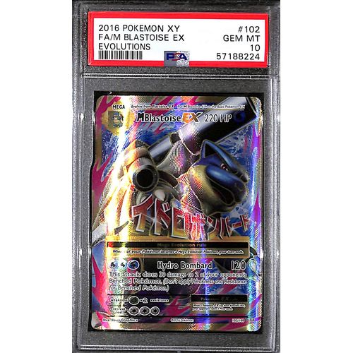 PSA10 - 2016 Pokemon - XY FA/M Blastoise EX 102/108 Evolutions - TCGroupAU