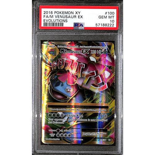 PSA10 - 2016 Pokemon - XY FA/M Venusaur EX 102/108 Evolutions - TCGroupAU