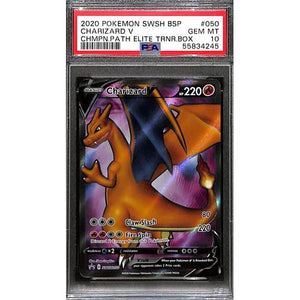 PSA10 - 2020 Pokemon Charizard V SWSH/050 Champion's Path - TCGroupAU