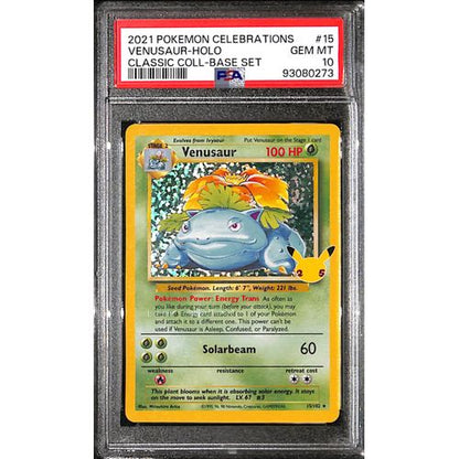 PSA10 - 2021 Pokemon - Venusaur Holo 15/102 - Celebrations Classic Coll Base Set Graded Card