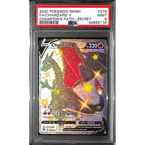 PSA9 - 2020 Pokemon - FA/Charizard V 079/073 Champions Path - TCGroupAU