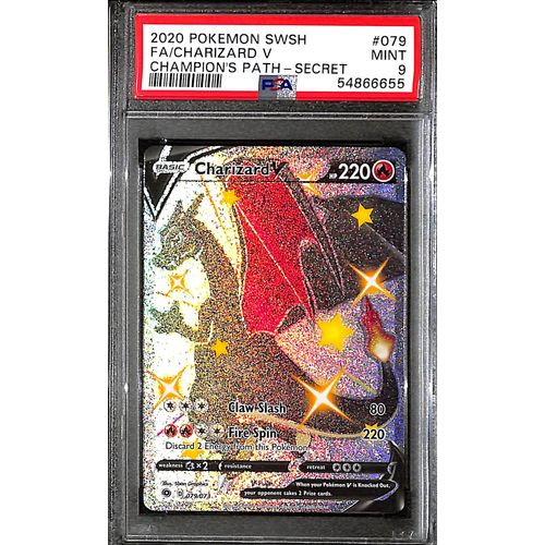 PSA9 - 2020 Pokemon - FA/Charizard V 079/073 Champions Path - TCGroupAU