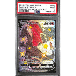 PSA9 - 2020 Pokemon - FA/Charizard V 079/073 Champions Path - TCGroupAU