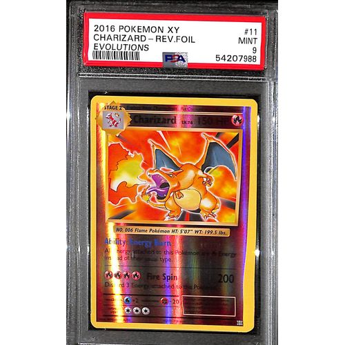 PSA9 - 2016 Pokemon - XY Charizard Rev Foil 11/108 Evolutions - TCGroupAU