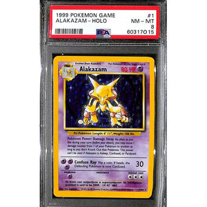 PSA8 - 1999 Pokemon - Alakazam Holo 1/102 - TCGroupAU