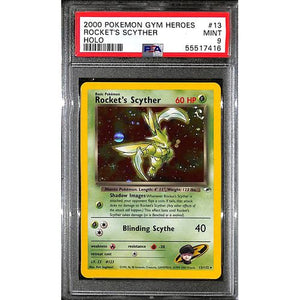 PSA9 - 2000 Pokemon - Rocket's Scyther Holo 13/132 Gym Heroes - TCGroupAU