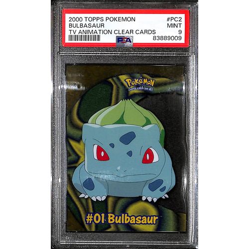 PSA9 - 2000 Pokemon - Topps Bulbasaur TV Animation Clear Cards 01 - TCGroupAU