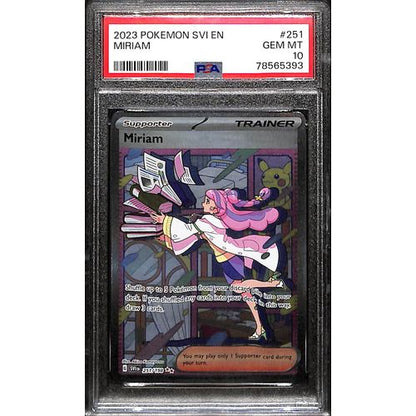 PSA10 - 2023 Pokemon - Miriam 251/198 Graded Card