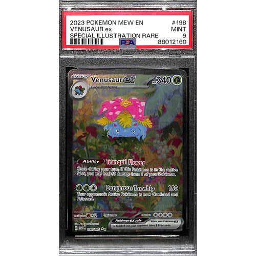 PSA9 - 2023 Pokemon - Venusaur Ex 198/165 - 151 Graded Card