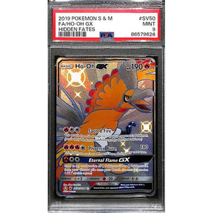 PSA9 - 2019 Pokemon - FA/Ho-Ho Gx SV50/SV94 - Hidden Fates Graded Card