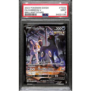 PSA9 - 2022 Pokemon - FA/Umbreon V TG22/TG30 - Brilliant Stars Graded Card