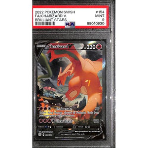 PSA9 - 2022 Pokemon FA/Charizard V 154/172 Brilliant Stars - TCGroupAU