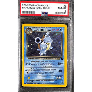 PSA8 - 2000 Pokemon Dark Blastoise Holo 3/82 - Rocket - TCGroupAU