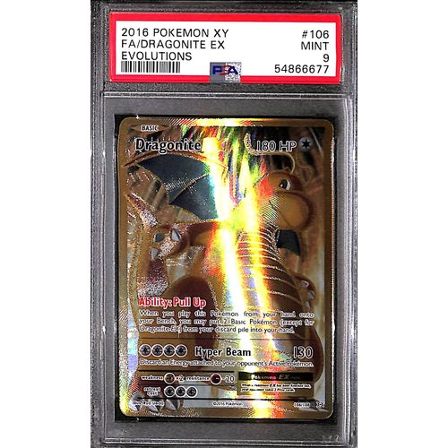 PSA9 - 2016 Pokemon - XY FA/Dragonite EX 106/108 Evolutions - TCGroupAU