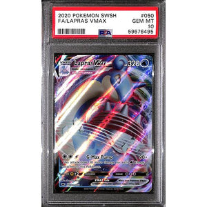 PSA10 - 2020 Pokemon - FA/Lapras Vmax 050/202 - TCGroupAU