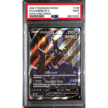 PSA9 - 2021 Pokemon FA/Umbreon V 189/203 Evolving Skies - TCGroupAU