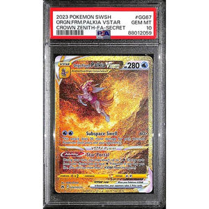 PSA10 - 2023 Pokemon Origin Forme Palkia Vstar GG67/GG70 - Crown Zenith - TCGroupAU