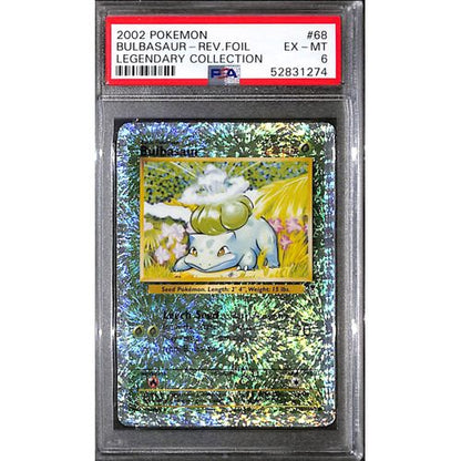 PSA6 - 2002 Pokemon - Bulbasaur Rev. Foil 68/110 - Legendary Collection Graded Card