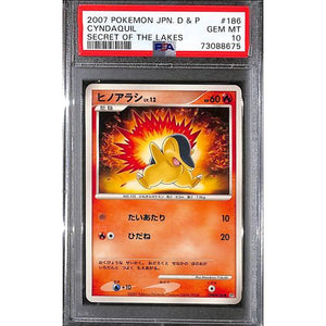 PSA10 - 2007 Pokemon Japanese - Cyndaquil DPBP 186 - Secret Of The Lakes - TCGroupAU