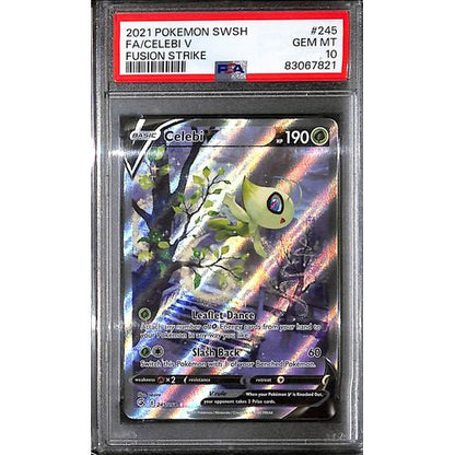 PSA10 - 2021 Pokemon - FA Celebi V 245/264 - Fusion Strike - TCGroupAU