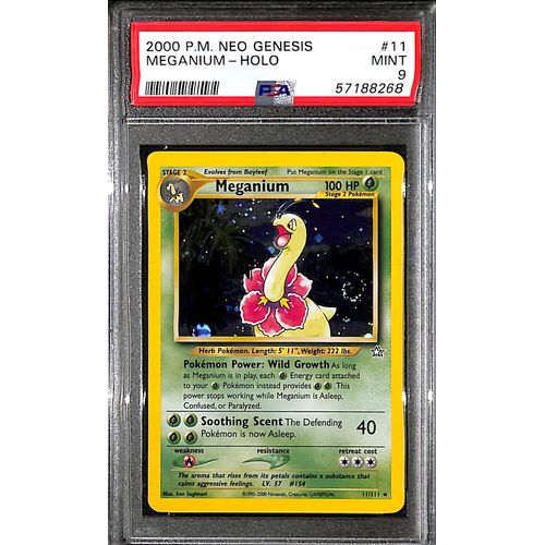 PSA9 - 2000 Pokemon - Meganium Holo 11/111 - Neo Genesis - TCGroupAU