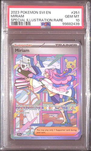 PSA10 - 2023 Pokemon - Miriam 2511/198 - SVI EN Graded Card