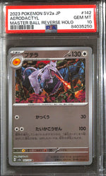 PSA10- 2023 Pokemon Japanese - Aerodactyl 142/165 Master Ball Graded Card