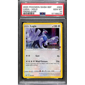 PSA10 - 2020 Pokemon - Lugia Holo SWSH069 - Vivid Voltage Pre-Release Graded Card