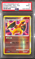 PSA9- 2007 Pokemon - Charizard 3/132 - Secret Wonders Graded Card