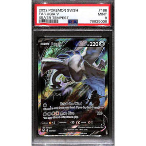 PSA9 - 2022 Lugia V Alt Art - 186/195 - Silver Tempest - TCGroupAU