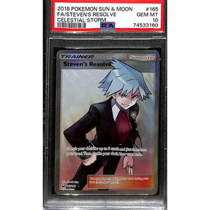 PSA10 - 2018 Pokemon - Sun & Moon FA/Steven's Resolve 165/168 Celestial Storm - TCGroupAU