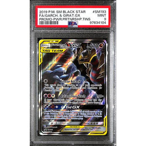 PSA9 - 2019 Pokemon - Black Star FA/Garch. & Girat. GX SM193 - Promo-Pwr.Prtnrshp.Tins Graded Card