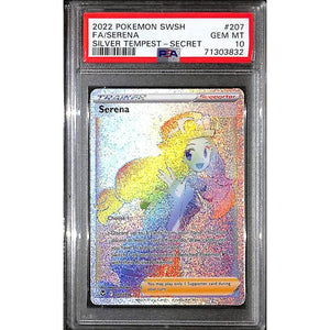 PSA10 - 2022 Pokemon - FA Serena 207/195 - Silver Tempest - TCGroupAU