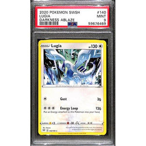 PSA9 - 2020 Pokemon - Lugia 140/189 - Darkness Ablaze Graded Card