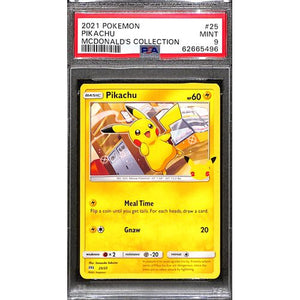 PSA9 - 2021 Pokemon - Pikachu 25/25 - McDonalds Collection Graded Card