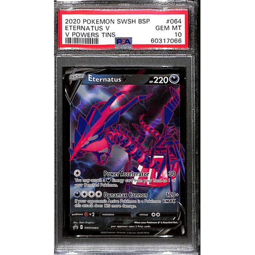 PSA10 - 2020 Pokemon - Eternatus V SWSH064 - V Powers Tins Graded Card