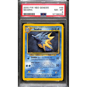 PSA8 - 2000 Pokemon - Seadra 48/111 - Neo Genesis Graded Card