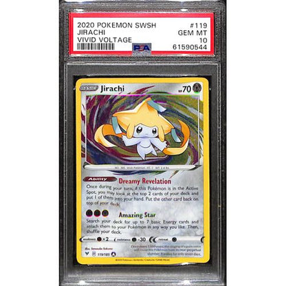 PSA10 - 2020 Pokemon - Jirachi 119/185 - Vivid Voltage Graded Card