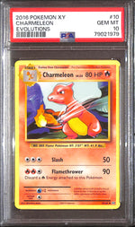 PSA10- 2016 Pokemon - Charmeleon 10/108 - Evolutions Graded Card