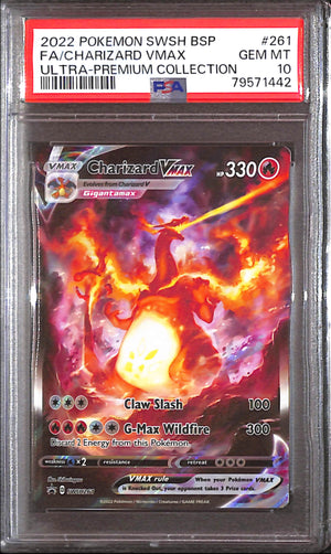 PSA10- 2022 Pokemon - FA/Charizard Vmax SWSH261 Graded Card