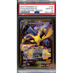 PSA10 - 2016 Pokemon - XY FA/Alakazam EX 125/124 Fates Collide - TCGroupAU