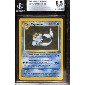 Beckett 8.5 1999 - Pokemon Jungle - 12/64 Vaporeon Holo - TCGroupAU