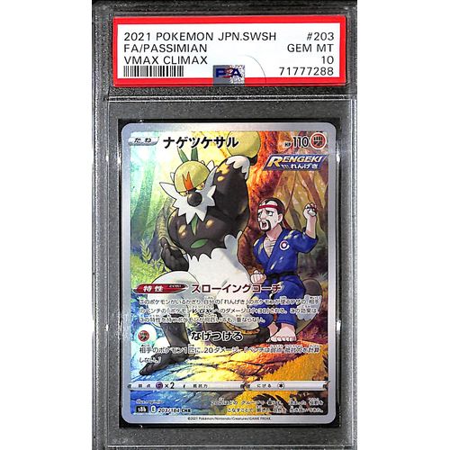 PSA10 - 2021 Pokemon Japanese - FA/Passimian 203/184 Vmax Climax - TCGroupAU