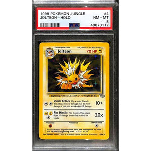 PSA8 - 1999 Pokemon - Jolteon Holo 4/64 Jungle - TCGroupAU