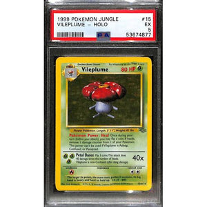 PSA5 - 1999 Pokemon Vileplume Holo 15/64 Jungle - TCGroupAU