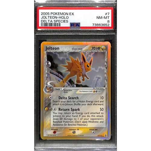 PSA8 - 2005 Pokemon EX Jolteon Holo 7/113 Delta Species - TCGroupAU