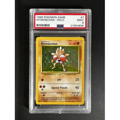 PSA9 - 1999 Pokemon Game Hitmonchan - Holo - 007/102 - Base Set Graded Card